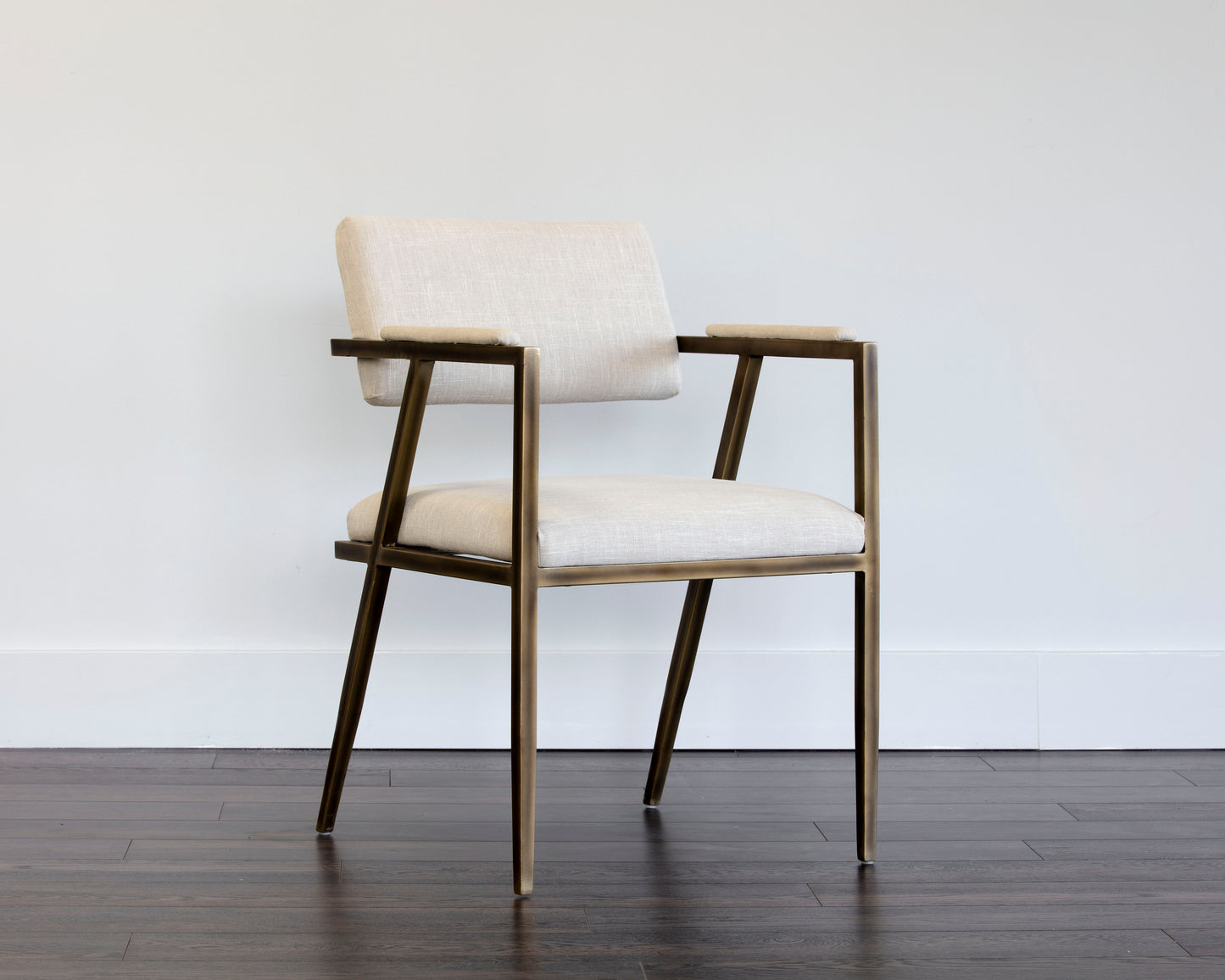 NAHLA VENTOUZ DINING ARMCHAIR - BEIGE LINEN