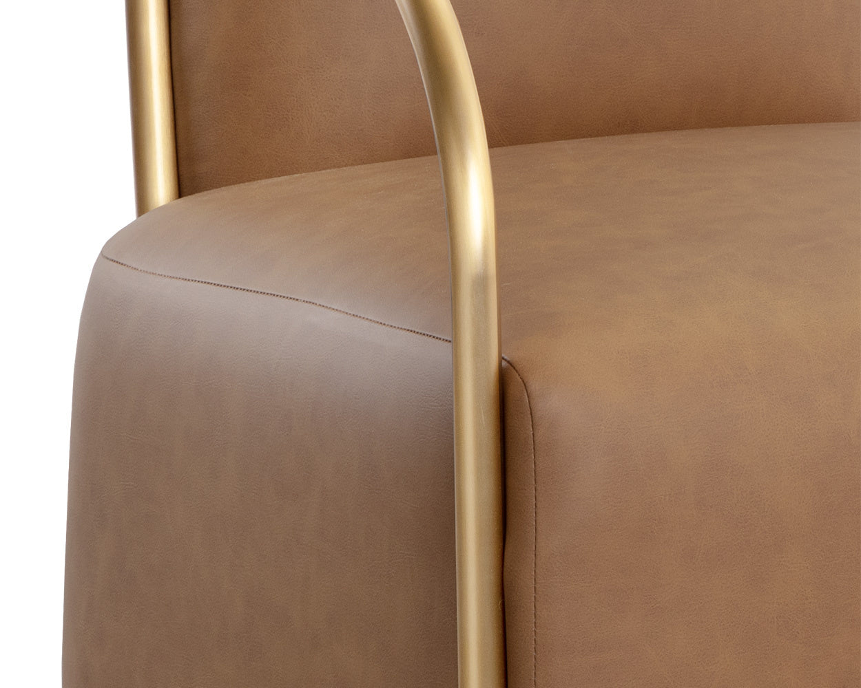 NAHLA CICERO LOUNGE CHAIR - MILLIKEN COGNAC