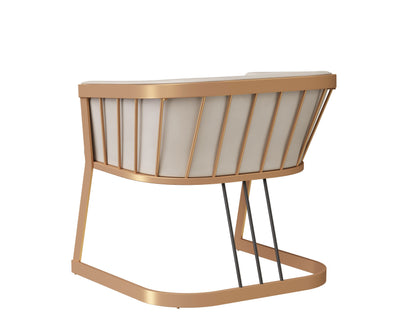 NAHLA CAILY LOUNGE CHAIR - BRAVO CREAM