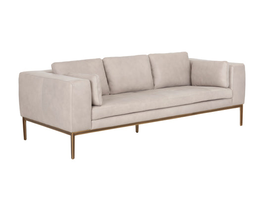 NAHLA BURR SOFA - BALI BONE LEATHER