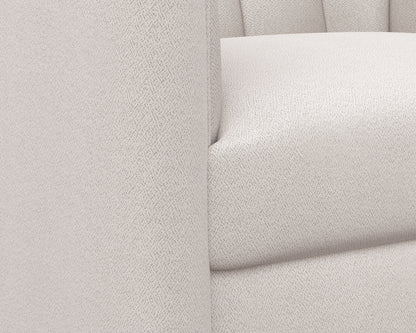 NAHLA BIRRIT SWIVEL ARMCHAIR - ALASKA GREIGE