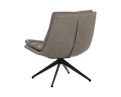 NAHLA KELLER SWIVEL LOUNGE CHAIR - MISSOURI STONE LEATHER