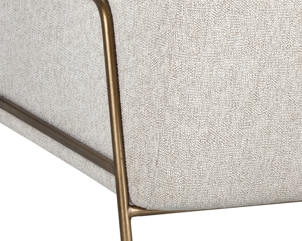 NAHLA CYBIL LOUNGE CHAIR - DOVE CREAM