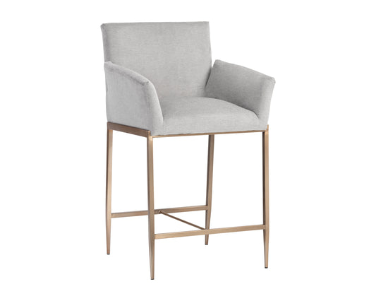 NAHLA GESA COUNTER STOOL - POLO CLUB STONE