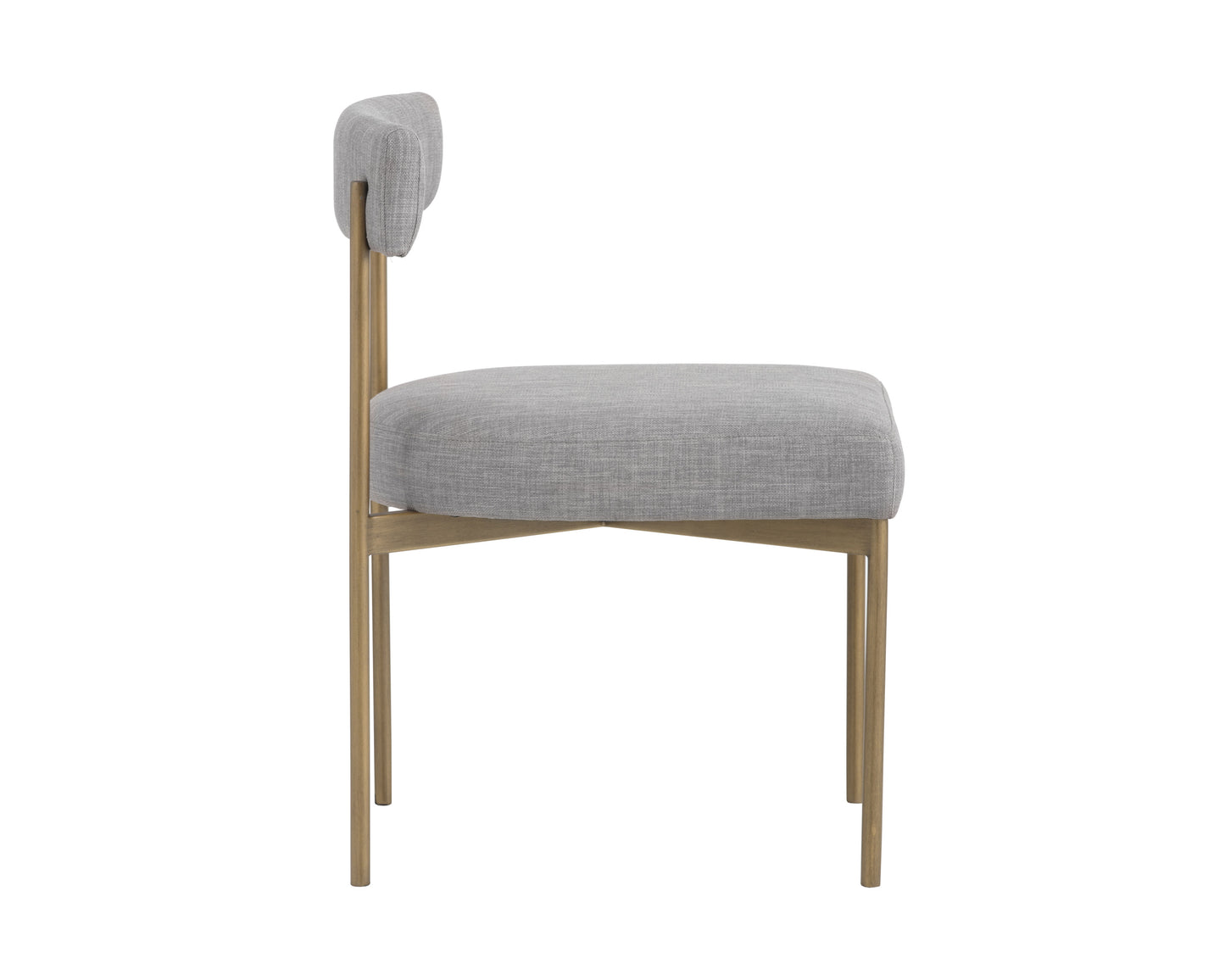 NAHLA SENECA DINING CHAIR - ANTIQUE BRASS - ARENA CEMENT