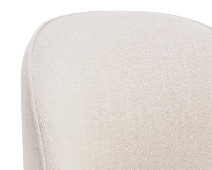 NAHLA CAVOLI SWIVEL DINING CHAIR - EFFIE LINEN