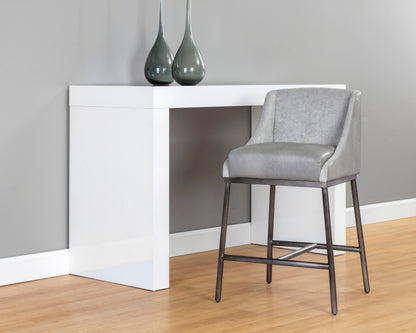 NAHLA DALARY COUNTER STOOL - BRAVO METAL / POLO CLUB STONE