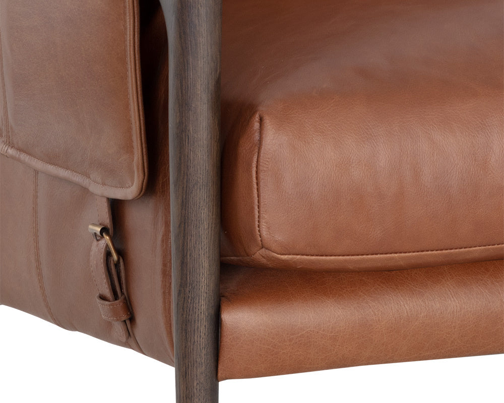 NAHLA MAUTI ARMCHAIR - BROWN - SHALIMAR TOBACCO LEATHER