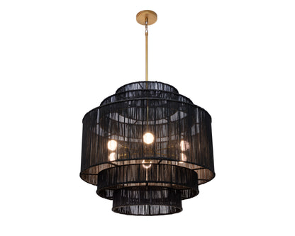 NAHLA ALYSSA CHANDELIER - BLACK JUTE