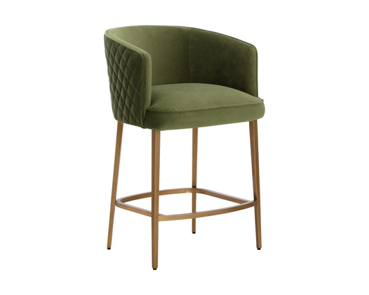 NAHLA CORNELLA COUNTER STOOL - MEG OLIVE