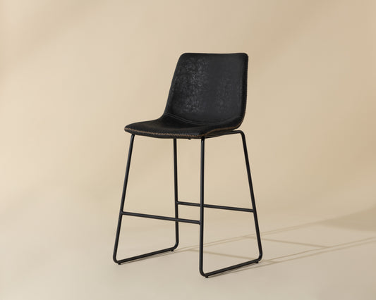 NAHLA CAL COUNTER STOOL - ANTIQUE BLACK