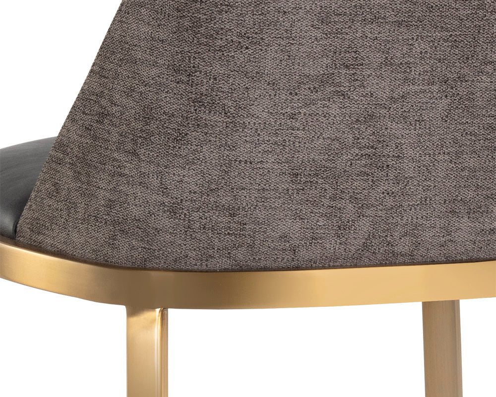 NAHLA DOVER BARSTOOL - BRAVO PORTABELLA / SPARROW GREY