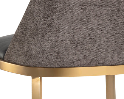 NAHLA DOVER BARSTOOL - BRAVO PORTABELLA / SPARROW GREY