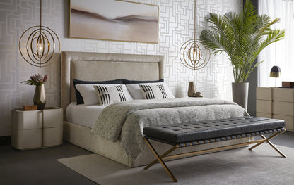 NAHLA DESERT SANDS - 72" X 30" - GOLD FLOATER FRAME