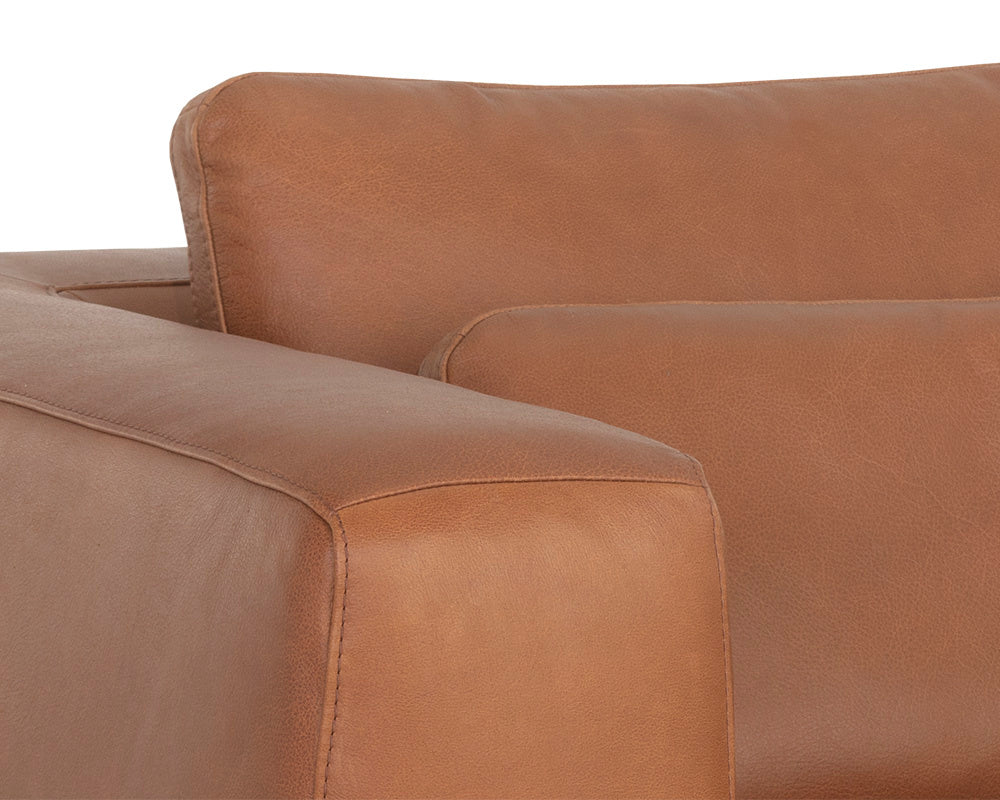 NAHLA BURR ARMCHAIR - BEHIKE SADDLE LEATHER