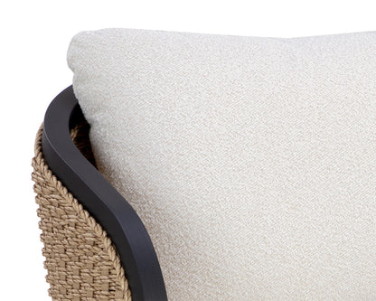 NAHLA BORA SWIVEL LOUNGE CHAIR - LOUIS CREAM