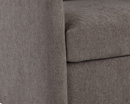 NAHLA BIRRIT SWIVEL ARMCHAIR - ALASKA HEDGEHOG BROWN