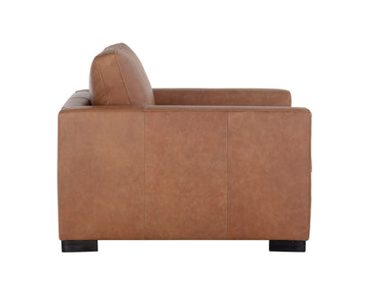 NAHLA BAYLOR ARMCHAIR - MARSEILLE CAMEL LEATHER