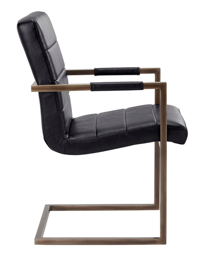 NAHLA JAFAR DINING ARMCHAIR - VINTAGE BLACK