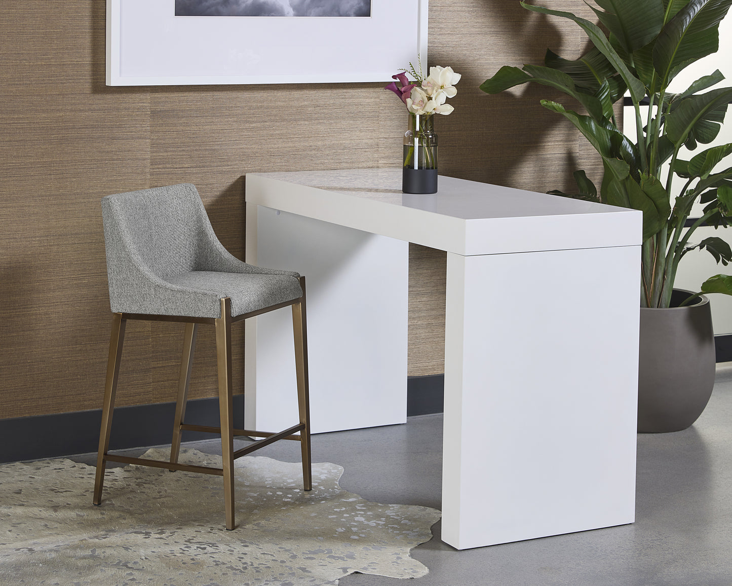 NAHLA DIONNE COUNTER STOOL - MONUMENT PEBBLE