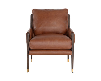 NAHLA MAUTI ARMCHAIR - BROWN - SHALIMAR TOBACCO LEATHER
