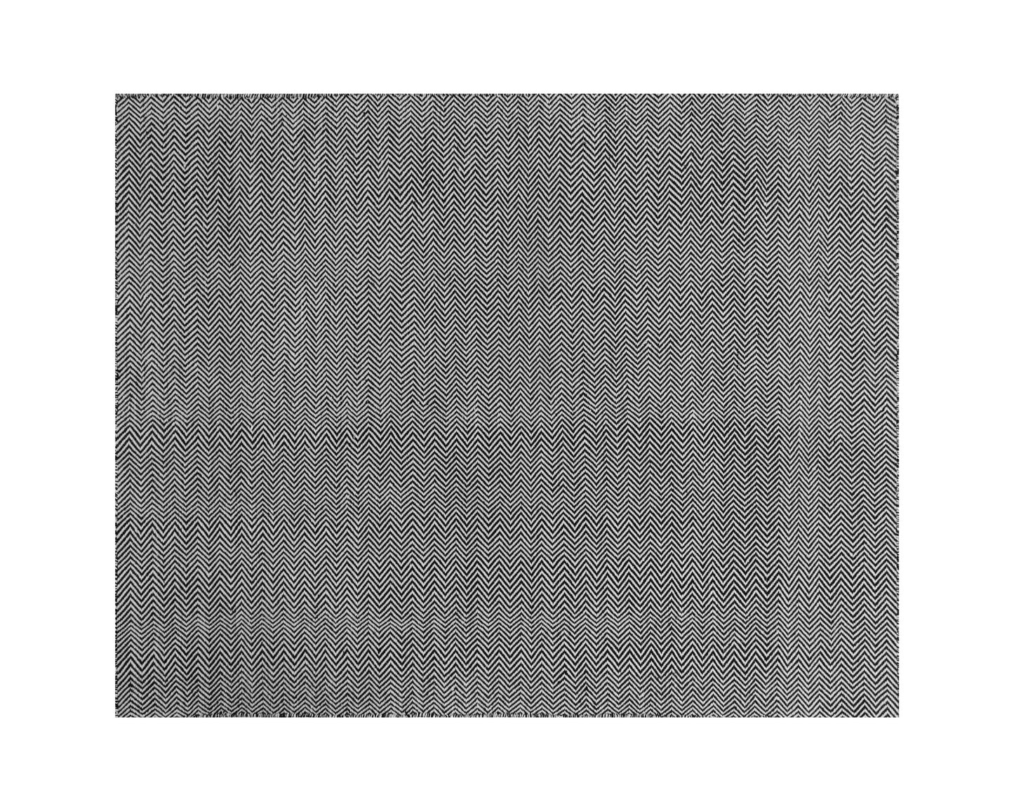 NAHLA CUSCO HAND-WOVEN RUG - BLACK / WHITE - 8' X 10'