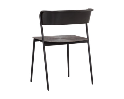 NAHLA KEANU DINING CHAIR - GUNMETAL
