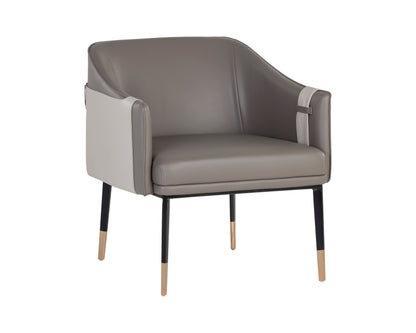 NAHLA CARTER LOUNGE CHAIR - NAPA TAUPE / NAPA STONE