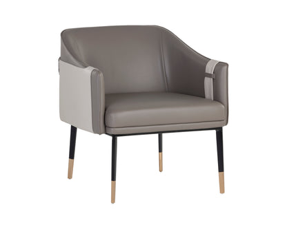 NAHLA CARTER LOUNGE CHAIR - NAPA TAUPE / NAPA STONE