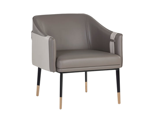 NAHLA CARTER LOUNGE CHAIR - NAPA TAUPE / NAPA STONE