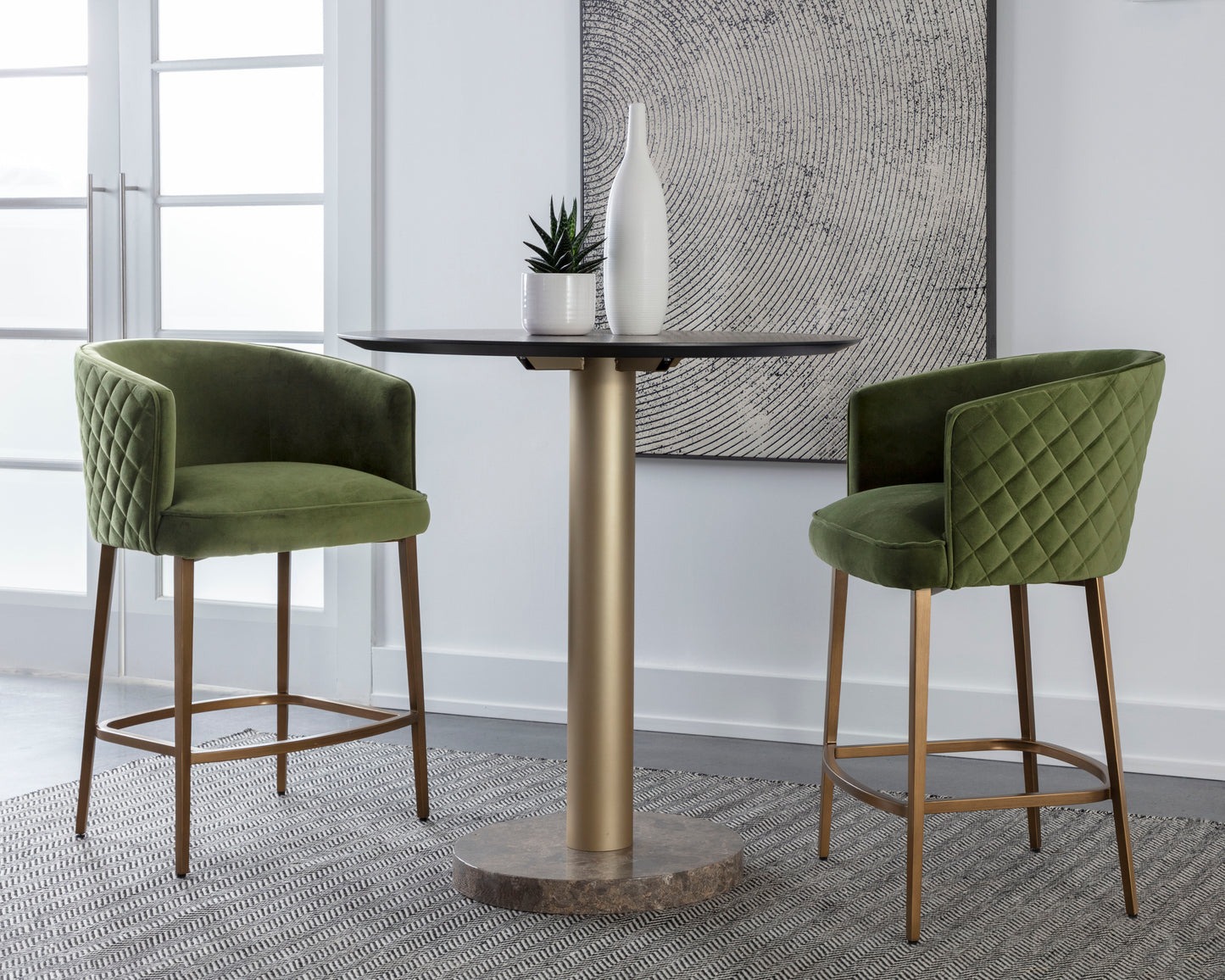 NAHLA CORNELLA COUNTER STOOL - MEG OLIVE