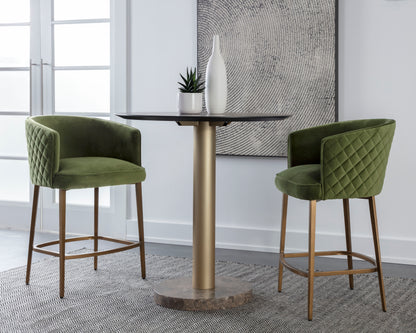 NAHLA CORNELLA COUNTER STOOL - MEG OLIVE