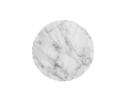 NAHLA CARA END TABLE - MARBLE LOOK - WHITE