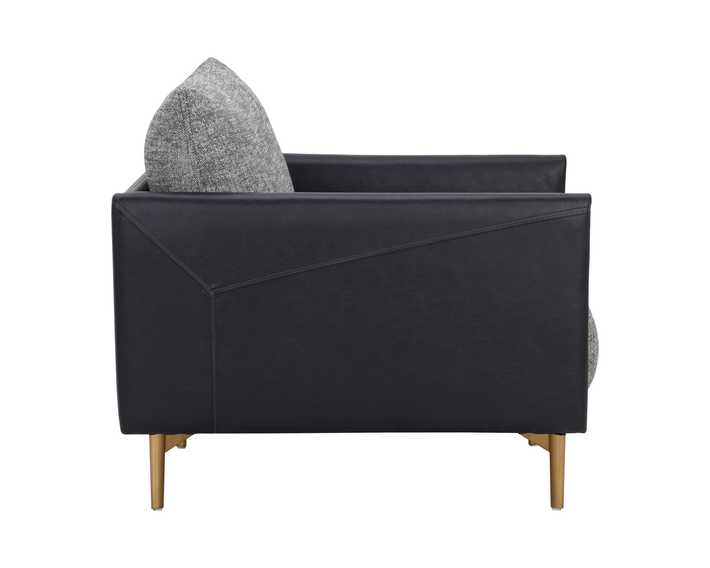 NAHLA ASHI ARMCHAIR - NASH ZEBRA / COAL BLACK