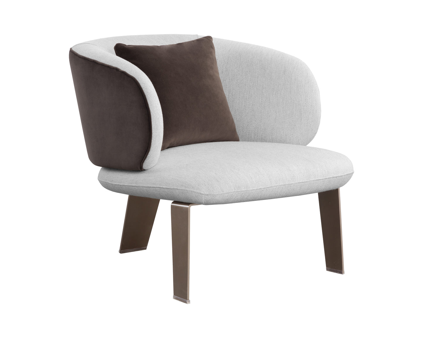 NAHLA GARRY LOUNGE CHAIR - SAN REMO WINTER CLOUD / MEG ASH