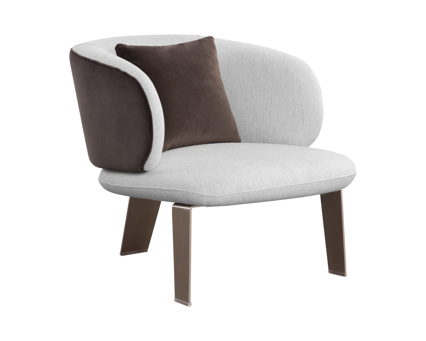 NAHLA GARRY LOUNGE CHAIR - SAN REMO WINTER CLOUD / MEG ASH