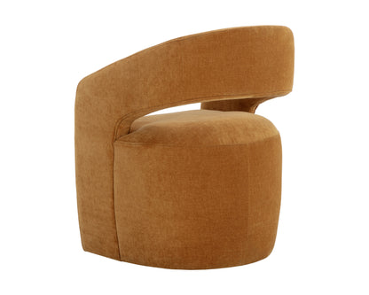 NAHLA LLORET WHEELED DINING ARMCHAIR - DANNY AMBER