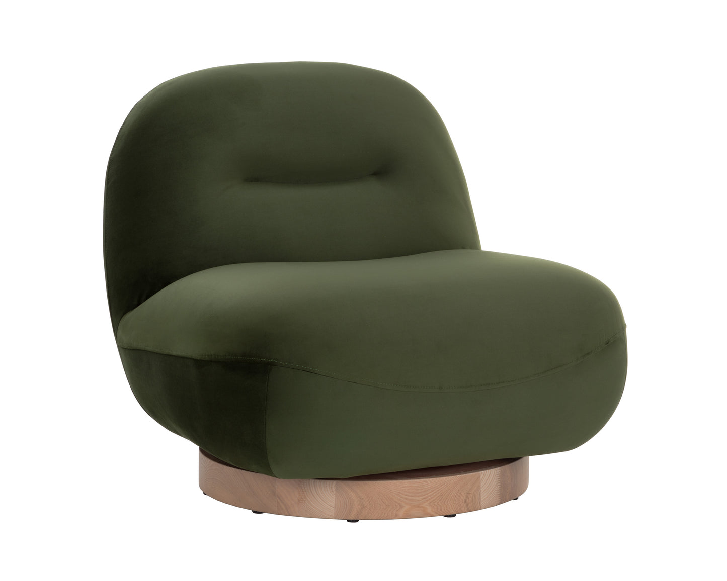 NAHLA FRANZE SWIVEL LOUNGE CHAIR - MOSS GREEN