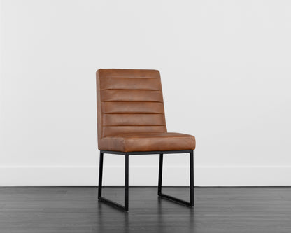 NAHLA SPYROS DINING CHAIR - TOBACCO TAN