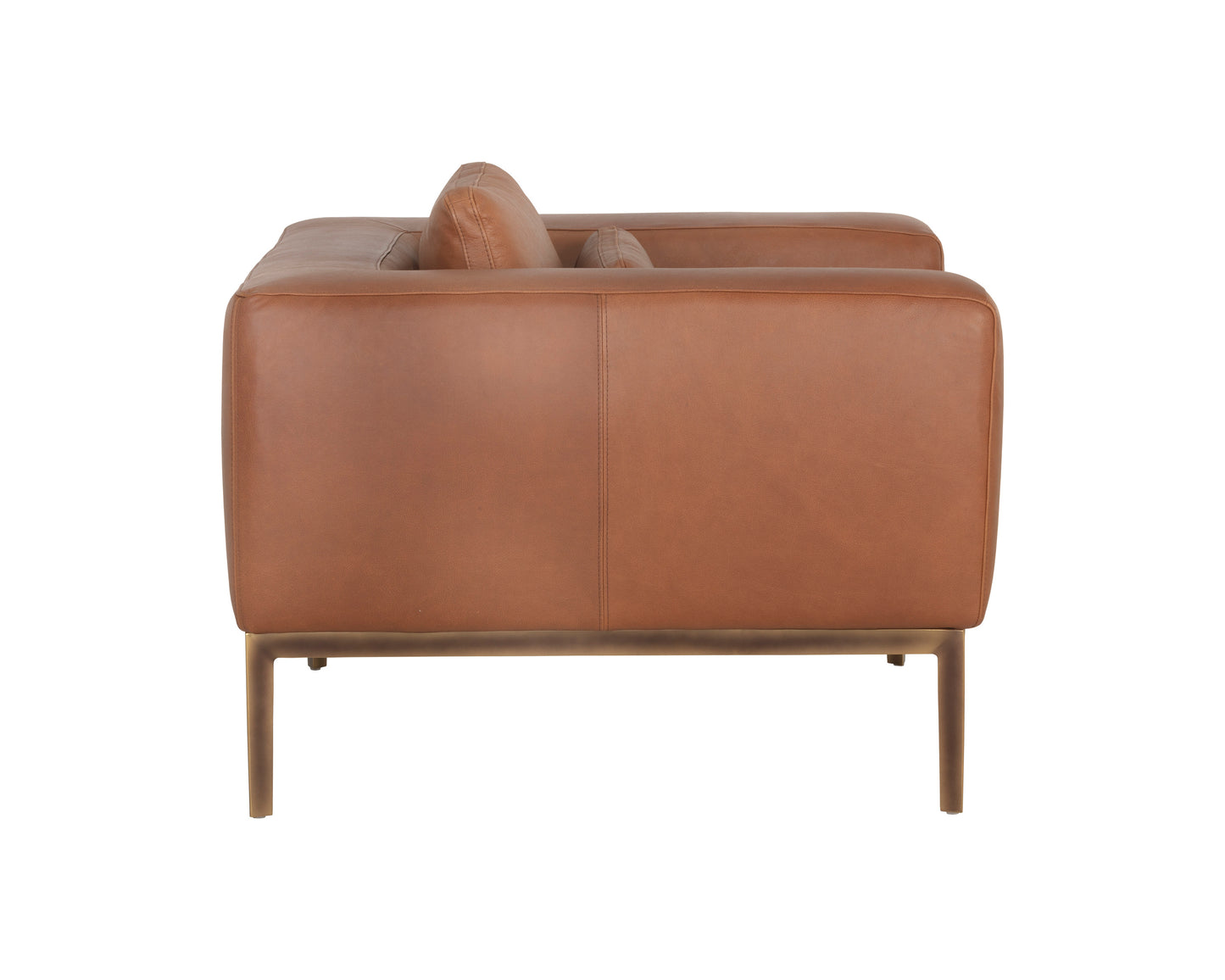 NAHLA BURR ARMCHAIR - BEHIKE SADDLE LEATHER