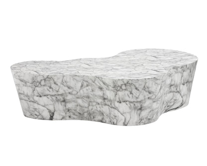 NAHLA AVA COFFEE TABLE - MARBLE LOOK