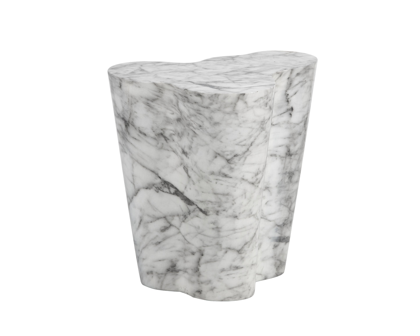 NAHLA AVA SIDE TABLE - LARGE - MARBLE LOOK