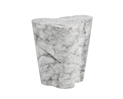 NAHLA AVA SIDE TABLE - LARGE - MARBLE LOOK