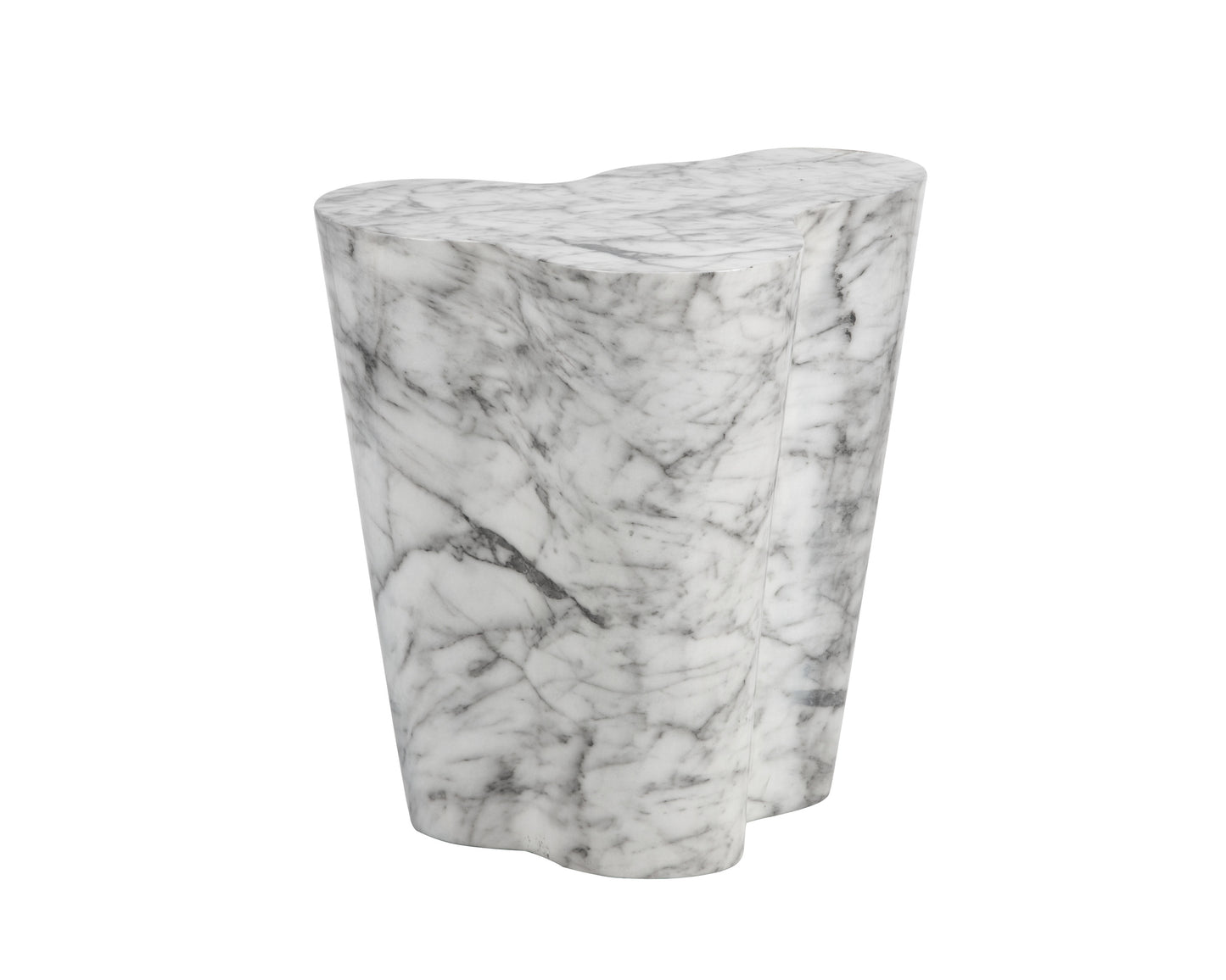 NAHLA AVA SIDE TABLE - LARGE - MARBLE LOOK