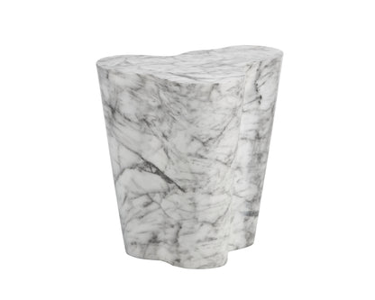 NAHLA AVA SIDE TABLE - LARGE - MARBLE LOOK