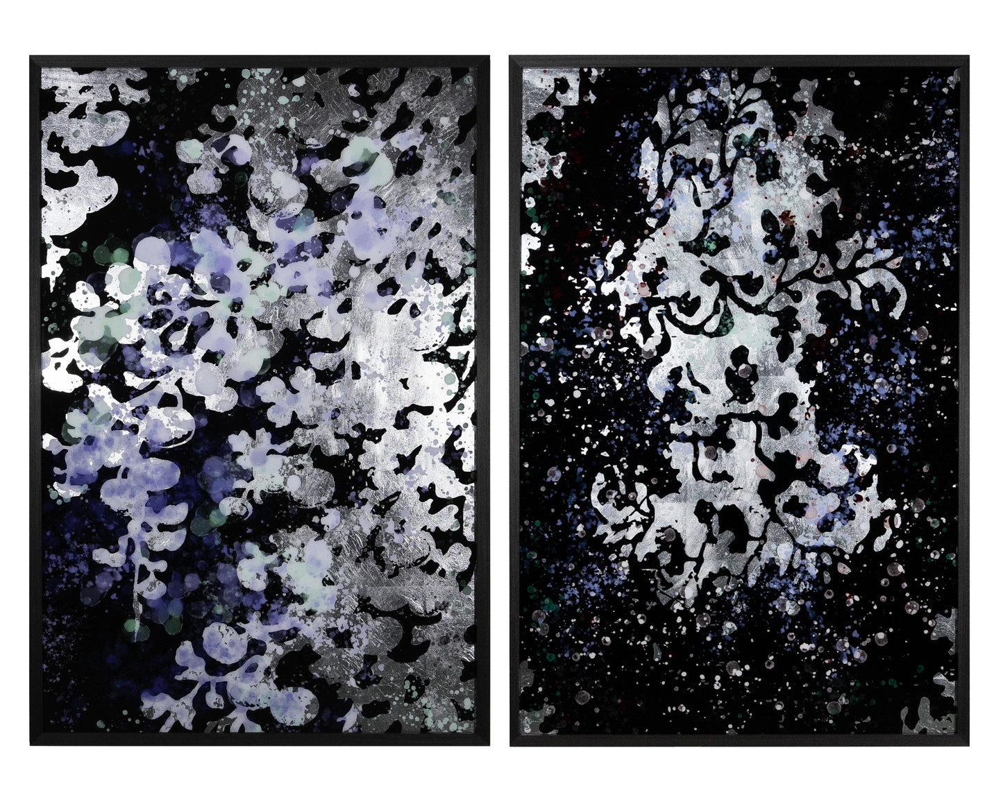 NAHLA FLORAL FANTASY (SET OF 2) - 40" X 60" - CHARCOAL FRAME