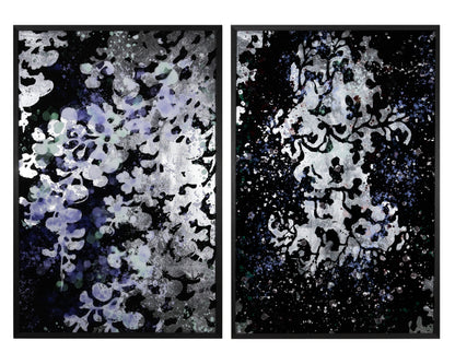 NAHLA FLORAL FANTASY (SET OF 2) - 40" X 60" - CHARCOAL FRAME