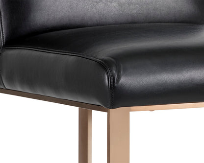 NAHLA DEAN BARSTOOL - ANTIQUE BRASS - CANTINA BLACK