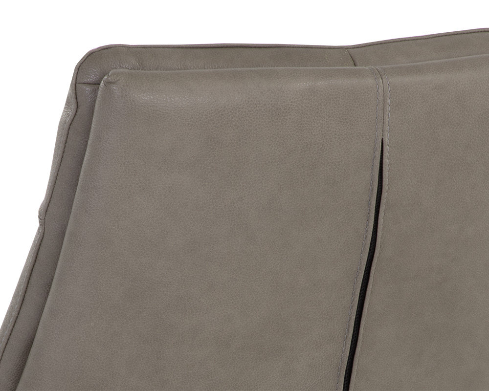 NAHLA KELLER SWIVEL LOUNGE CHAIR - MISSOURI STONE LEATHER