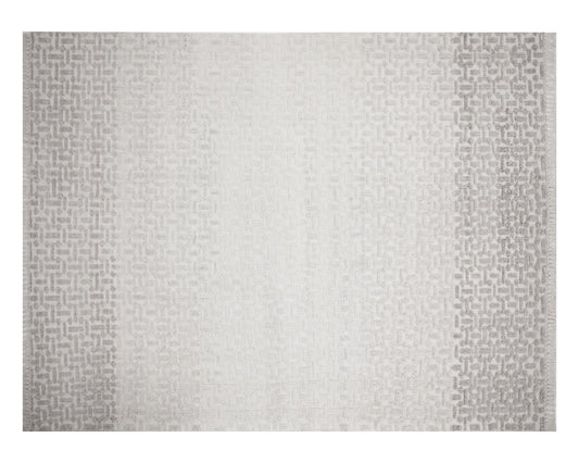NAHLA INGRID HAND-KNOTTED RUG - GREY / IVORY - 9' X 12'